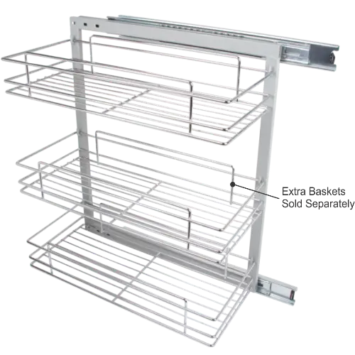 Wireware Side Basket Pull Out 3 Tier