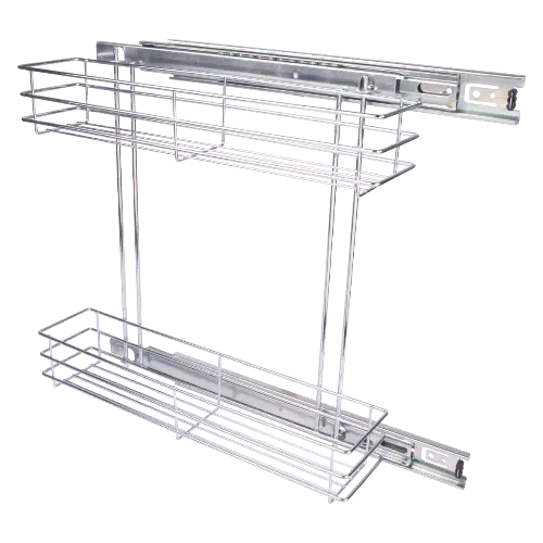 Side Spice Rack 2 Tier Pull-Out 150mm