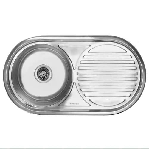 Stainless Steel Oval Single Drop In Sink 860X440 (CAM)